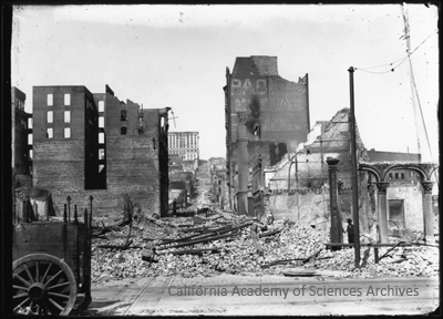 Downtown San Francisco after the 1906 earthquake