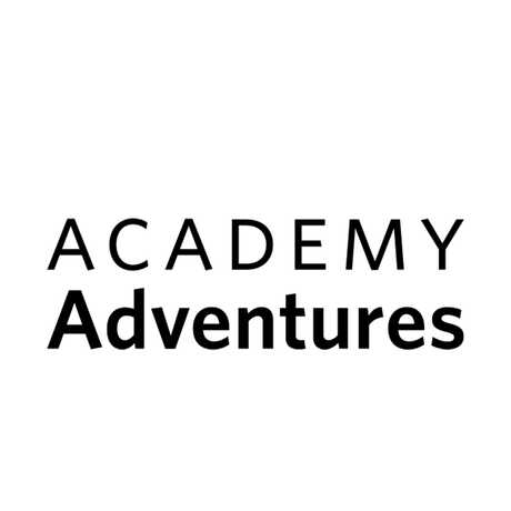 Academy Adventures wordmark in black against white background