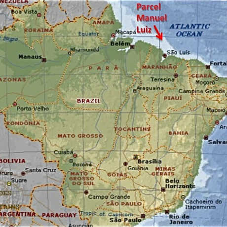 Map of Brazil pointing out Parcel Manuel Luiz 