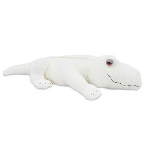 Giant plush Claude white alligator