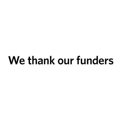 We thank our funders 
