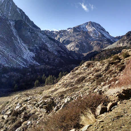 A snowless Tioga Pass in the 2015 drought, Bartshé Miller
