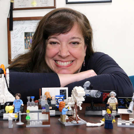 Luisa Rebull and her LEGOs.
