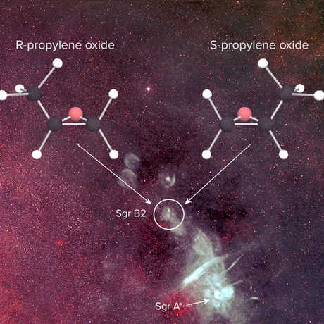 Chiral Molecule, B. Saxton, NRAO/AUI/NSF from data provided by N.E. Kassim, Naval Research Laboratory, Sloan Digital Sky Survey