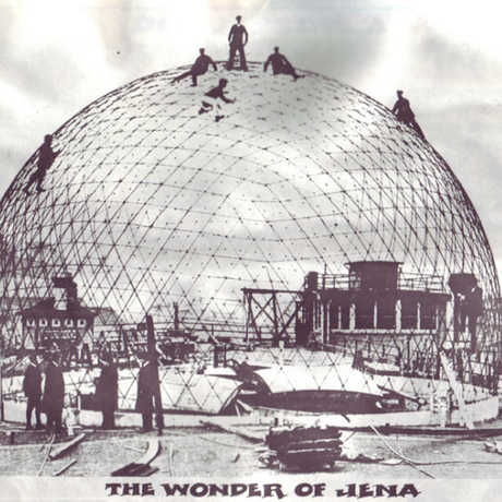 The first projection planetarium, under construction.