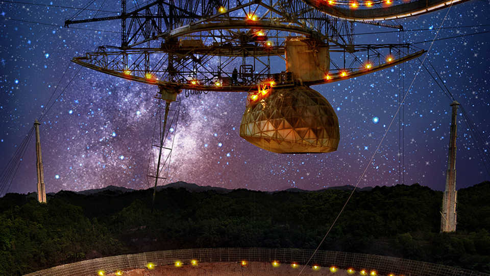 The Arecibo Radio Telescope in Puerto Rico—one of the largest of its kind—plays a vital role in gravitational wave astronomy