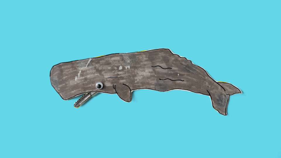 GIF of sperm whale craft opening and closing its mouth