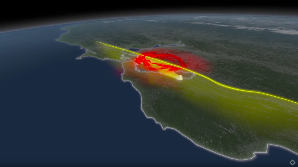 Computer simulation of an earthquake