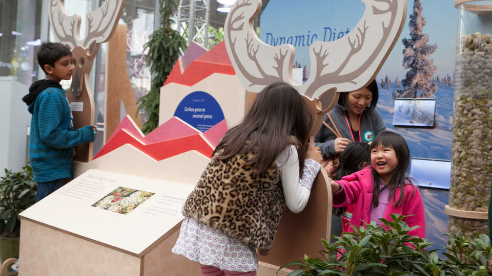 Children at an exhibit during 'Tis the Season for Science