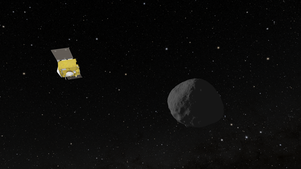 OSIRIS-Rex with Bennu asteroid
