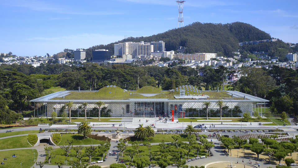 California Academy of Sciences museum building in Golden Gate Park