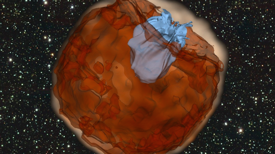 simulation of a Type Ia supernova explosion